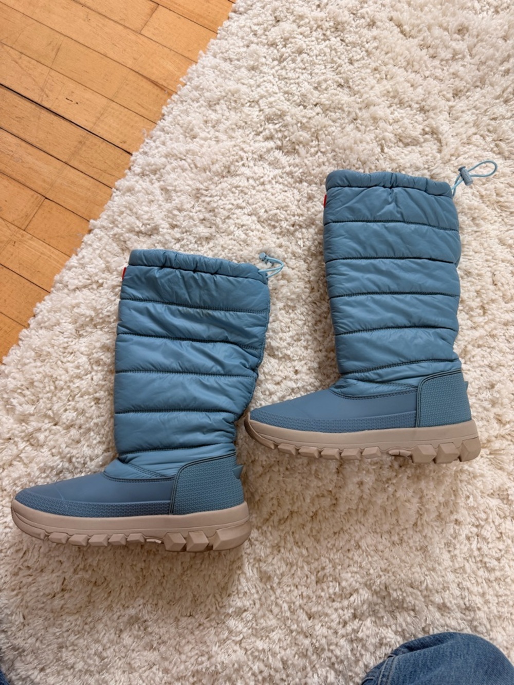 Hunter Insulated Winter Boots Women’s Light Blue Size 7 - Picture 3 of 5